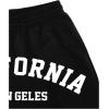 imageMens Letter Graphic Shorts Elastic High Waisted Straight Leg Street Track Shorts with PocketsLetter Black