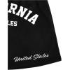 imageMens Letter Graphic Shorts Elastic High Waisted Straight Leg Street Track Shorts with PocketsLetter Black