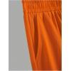 imageMens Letter Graphic Shorts Elastic High Waisted Straight Leg Street Track Shorts with PocketsOrange