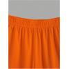 imageMens Letter Graphic Shorts Elastic High Waisted Straight Leg Street Track Shorts with PocketsOrange