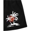 imageMens Letter Graphic Shorts Elastic High Waisted Straight Leg Street Track Shorts with PocketsTree Black