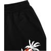 imageMens Letter Graphic Shorts Elastic High Waisted Straight Leg Street Track Shorts with PocketsTree Black