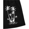 imageMens Letter Graphic Shorts Elastic High Waisted Straight Leg Street Track Shorts with PocketsTree Print Black