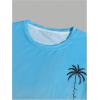 imageMens Short Sets 2 Piece Outfits Tropical Graphic Tees and Shorts Sets Beach Vacation OutfitsBlue and Pink