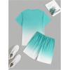 imageMens Short Sets 2 Piece Outfits Tropical Graphic Tees and Shorts Sets Beach Vacation OutfitsBlue and White
