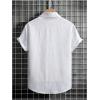 imageMens Short Sleeve Button Down Shirts Hawaiian Tropical Collared Beach Vacation Casual Dress ShirtsWhite