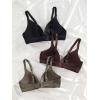 imageWomens 3 Pack Wireless Push Up Bra Comfortable Everyday Bras Soft Cup Padded Support Simple Basic BraletteArmy Green