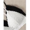 imageWomens 4 Pack Floral Lace Adjustable Straps Wireless Bra Scallop Trim Molded Bralettes SetsMulticolor