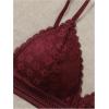 imageWomens 4 Pack Floral Lace Adjustable Straps Wireless Bra Scallop Trim Molded Bralettes SetsMulticolor