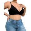 imageWomens Plus Size Bra High Support Wireless Comfy Bralettes Adjustable Straps Crop BrasBlack