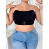 imageWomens Plus Size Strapless Bra Front Closure Minimizer Wireless Bandeau Bra Light Support BralettesBlack