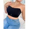 imageWomens Plus Size Strapless Bra Front Closure Minimizer Wireless Bandeau Bra Light Support BralettesBlack