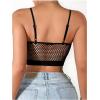 imageWomens Sheer Mesh Hollow Out Bralettes Backless Wireless Bra Sleeveless Cropped Push Up BrasBlack