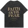 imageMens Graphic Tee Shirt Oversized Drop Shoulder Vintage TShirt Letter Print Streetwear Casual Summer TopsBlack