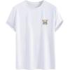 imageMens Graphic Tees Floral Print Short Sleeve Crew Neck Vintage Tee Shirt Casual Summer Tee TopsWhite Graphic
