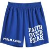 imageMens Letter Graphic Shorts Elastic High Waisted Straight Leg Street Track Shorts with PocketsBlue