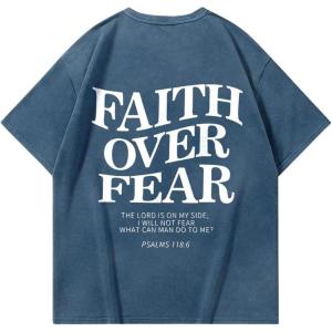imageMens Graphic Tee Shirt Oversized Drop Shoulder Vintage TShirt Letter Print Streetwear Casual Summer TopsBlue