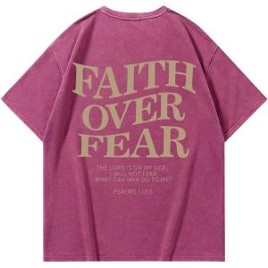 imageMens Graphic Tee Shirt Oversized Drop Shoulder Vintage TShirt Letter Print Streetwear Casual Summer TopsHot Pink