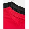 imageGirls 2 Packs Graphic Tees Short Sleeve Crew Neck Crop Tops Slim Fit Summer Cute TeesRed Black
