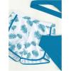 imageGirls 3 Piece Swimsuit Tropical Wrap Criss Cross Cute Bikini Set Bathing Suit with Beach ShortsTeal Blue