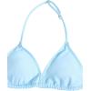imageGirls 3 Piece Triangle Halter Bathing Suit Wireless Swimsuit with Striped Mesh Cover Up SkirtBlue and White