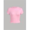 imageGirls Basic Crop Tops Crew Neck Slim Fit Teen Girls Clothes Summer T Shirts TopsMulticolor