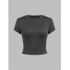 imageGirls Basic Crop Tops Crew Neck Slim Fit Teen Girls Clothes Summer T Shirts TopsMulticolor