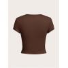 imageGirls Basic Tees Slim Fit Crop Tops Short Sleeve Crew Neck Girls Shirts Tops Summer ClothesPink