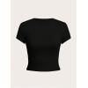imageGirls Basic Tees Slim Fit Crop Tops Short Sleeve Crew Neck Girls Shirts Tops Summer ClothesPink