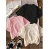 imageGirls Bow Cherry Graphic Tees Short Sleeve Crewneck Cute T Shirts Tops for Teens Summer TopsBeige Pink Black