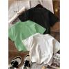 imageGirls Bow Cherry Graphic Tees Short Sleeve Crewneck Cute T Shirts Tops for Teens Summer TopsGreen Multicolor