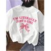imageGirls Bow Cherry Graphic Tees Short Sleeve Crewneck Cute T Shirts Tops for Teens Summer TopsPurple Multicolor