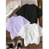 imageGirls Bow Cherry Graphic Tees Short Sleeve Crewneck Cute T Shirts Tops for Teens Summer TopsPurple Multicolor