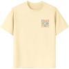 imageGirls Floral Graphic Print Cute T Shirts Crew Neck Short Sleeve Clothes Loose Summer Cute Tops for GirlsApricot