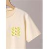 imageGirls Floral Graphic Print Cute T Shirts Crew Neck Short Sleeve Clothes Loose Summer Cute Tops for GirlsApricot Flower