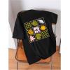 imageGirls Floral Graphic Print Cute T Shirts Crew Neck Short Sleeve Clothes Loose Summer Cute Tops for GirlsLeaf Black