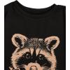 imageGirls Graphic Print Tee Shirt Round Neck Short Sleeve T Shirts Summer Cute Trendy TopsAnimal Black