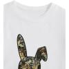 imageGirls Graphic Print Tee Shirt Round Neck Short Sleeve T Shirts Summer Cute Trendy TopsAnimal White