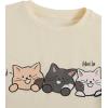 imageGirls Graphic Print Tee Shirt Round Neck Short Sleeve T Shirts Summer Cute Trendy TopsApricot