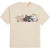 imageGirls Graphic Print Tee Shirt Round Neck Short Sleeve T Shirts Summer Cute Trendy TopsApricot