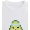 imageGirls Graphic Print Tee Shirt Round Neck Short Sleeve T Shirts Summer Cute Trendy TopsAvocado White