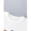 imageGirls Graphic Print Tee Shirt Round Neck Short Sleeve T Shirts Summer Cute Trendy TopsBear Print White