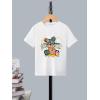 imageGirls Graphic Print Tee Shirt Round Neck Short Sleeve T Shirts Summer Cute Trendy TopsBear Print White
