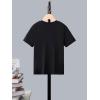 imageGirls Graphic Print Tee Shirt Round Neck Short Sleeve T Shirts Summer Cute Trendy TopsBlack Number