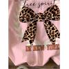 imageGirls Graphic Print Tee Shirt Round Neck Short Sleeve T Shirts Summer Cute Trendy TopsBow Pink
