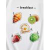 imageGirls Graphic Print Tee Shirt Round Neck Short Sleeve T Shirts Summer Cute Trendy TopsBreakfast White