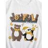 imageGirls Graphic Print Tee Shirt Round Neck Short Sleeve T Shirts Summer Cute Trendy TopsCartoon White
