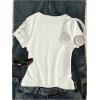 imageGirls Graphic Print Tee Shirt Round Neck Short Sleeve T Shirts Summer Cute Trendy TopsCheetah White