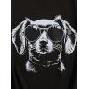 imageGirls Graphic Print Tee Shirt Round Neck Short Sleeve T Shirts Summer Cute Trendy TopsDog Black