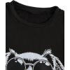 imageGirls Graphic Print Tee Shirt Round Neck Short Sleeve T Shirts Summer Cute Trendy TopsDog Black
